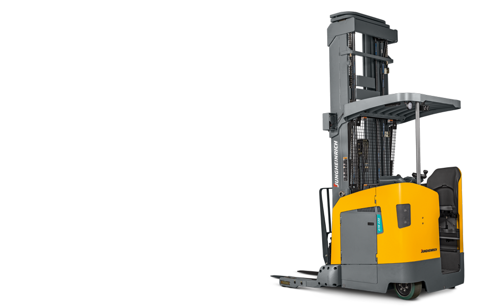 Jungheinrich ETR340 reach truck profile view